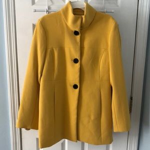 Clearance! Luxurious golden yellow A-line coat